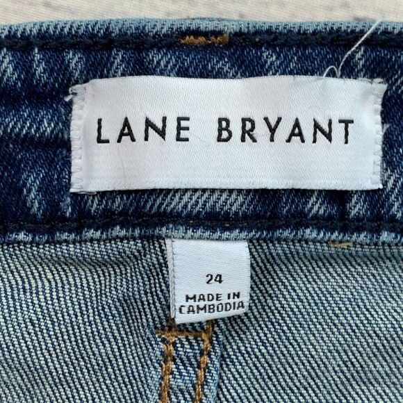 Lane Bryant Jean Shorts sz 24 Plus Mid Rise Boyfriend Berrmuda Inseam 5.5" - Picture 7 of 11